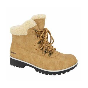 JSPORT Boots 8 Faux Fur Shearling Hiking Outdoor Weather Ready Winter Shoes
